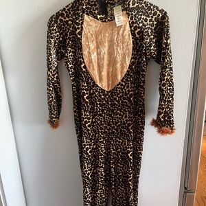 Leopard Print Costume with Faux Fur Accents